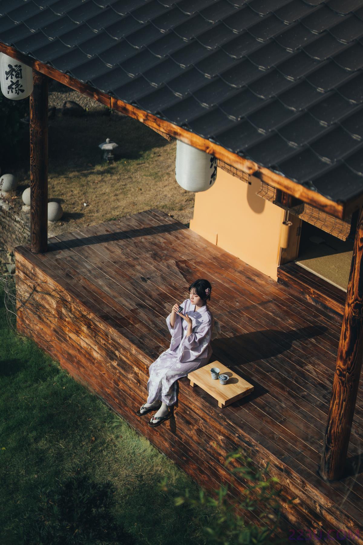 和风物语，日式庭院里的少女写真 – 54P – 摄影：胡渣 – 模特：冯玉憬 - 福利组