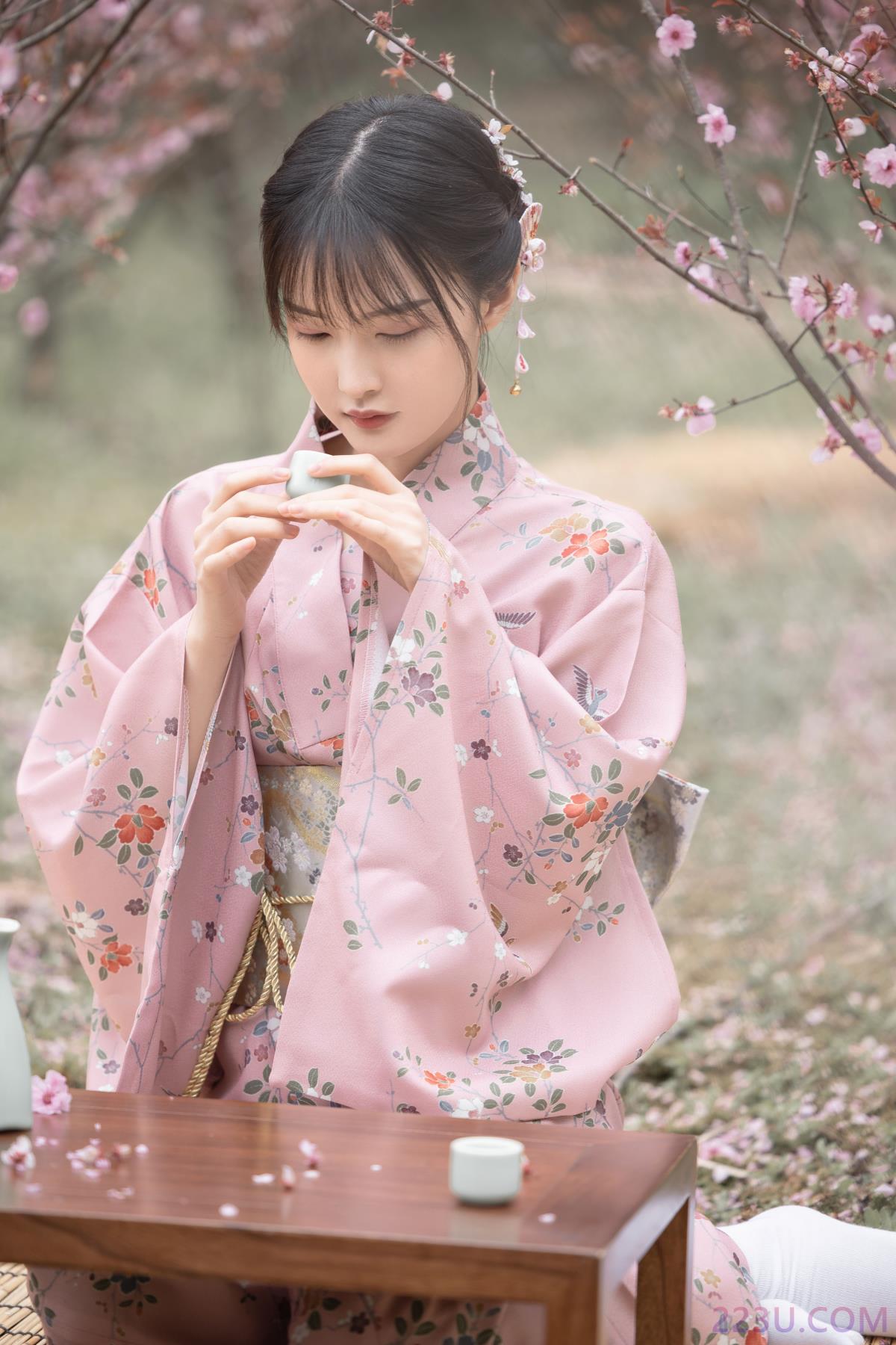 桃花和服 – 27P – 摄影：井月 – 模特：一一 - 福利组