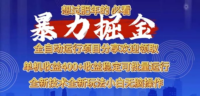 2025暴力掘金项目，想过肥年必看！ - 福利组