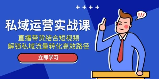 私域运营实战课：直播带货结合短视频，解锁私域流量转化高效路径 - 福利组