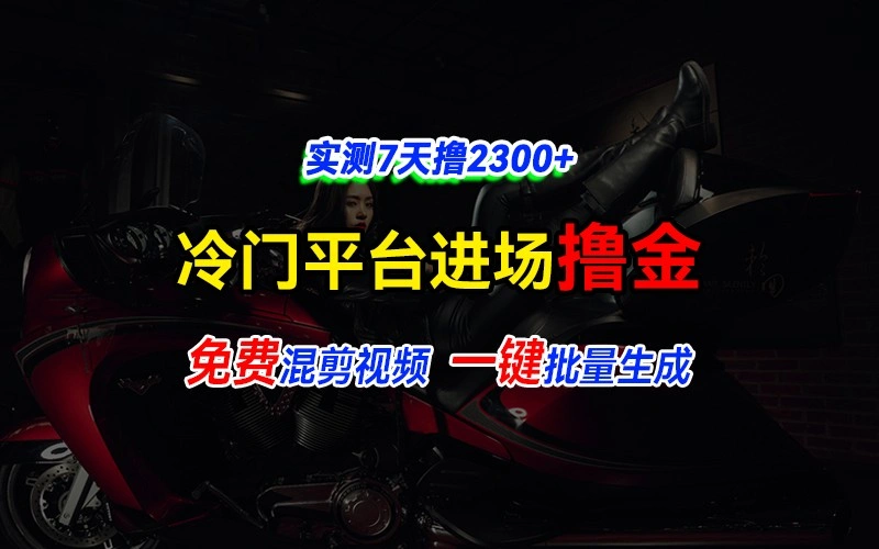 全新冷门平台vivo视频，快速免费进场搞米，通过混剪视频一键批量生成，实测7天撸2300+ - 福利组