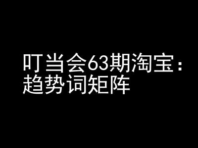 《淘宝天猫打爆班》原创高阶技术第63期，趋势词矩阵技术和玩法- 福利组