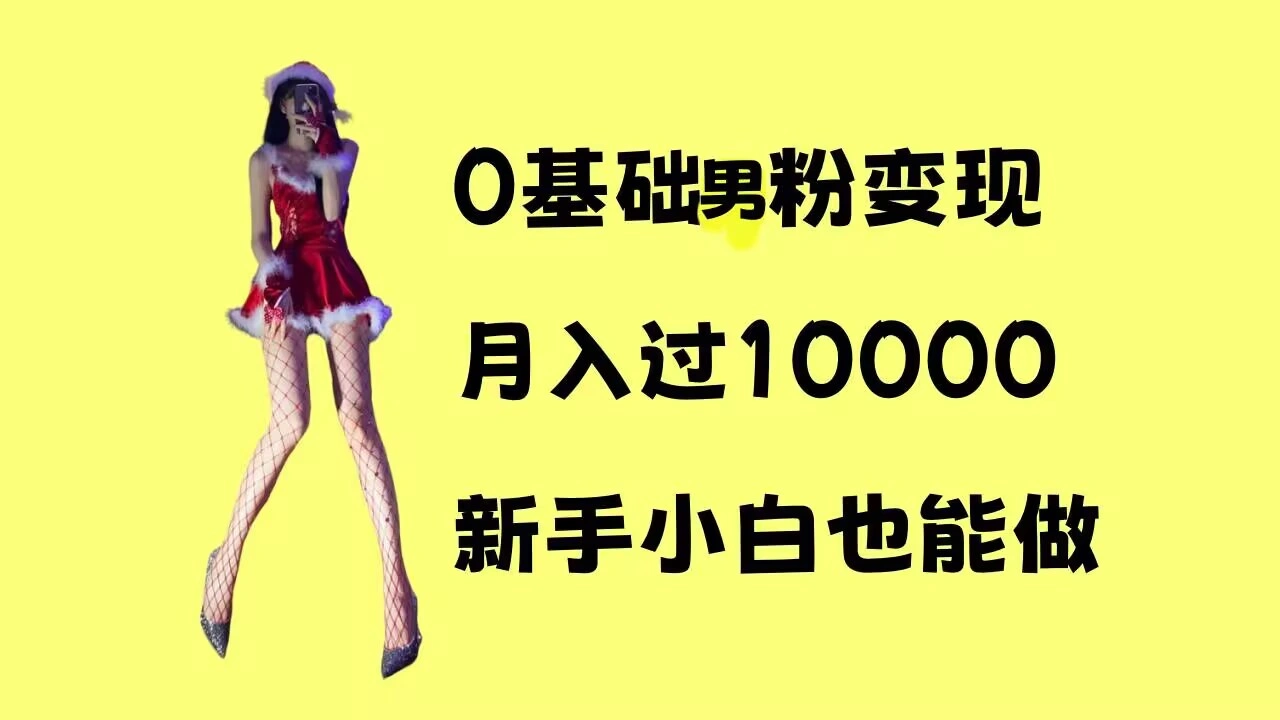 0基础男粉s粉变现，月入过1w+，操作简单，新手小白也能做【揭秘】 - 福利组