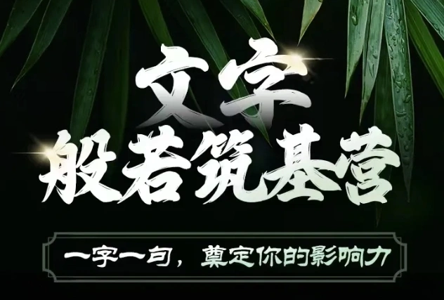 文字般若筑基营，用文字打造自己的影响力，写好文案 写出影响力 写出吸金力 - 福利组