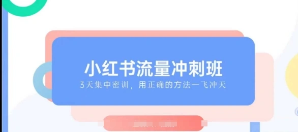 小红书流量冲刺班2025，最懂小红书的女人，快速教你2025年入局小红书 - 福利组