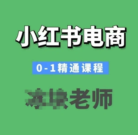 小红书电商0-1精通课程，小红书开店必学课程 - 福利组