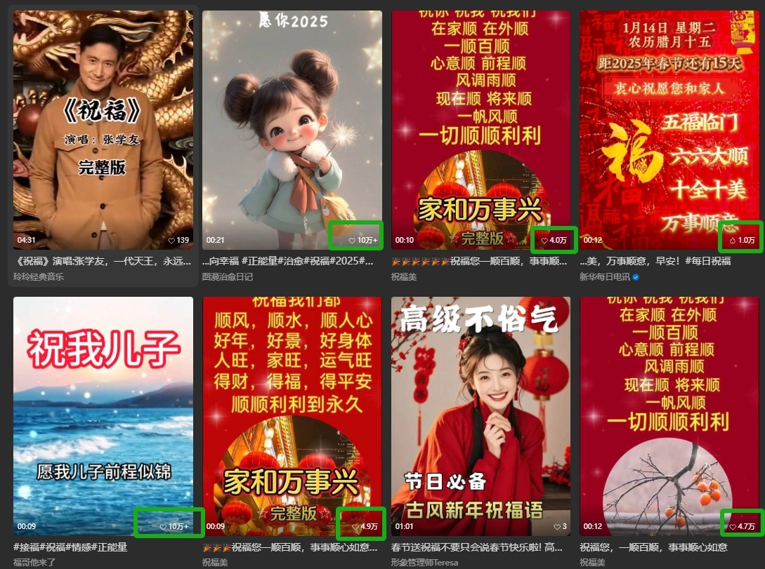 银发经济新年风口，儿女祝福视频爆火，一条作品上万播放，一定要抓住 - 福利组