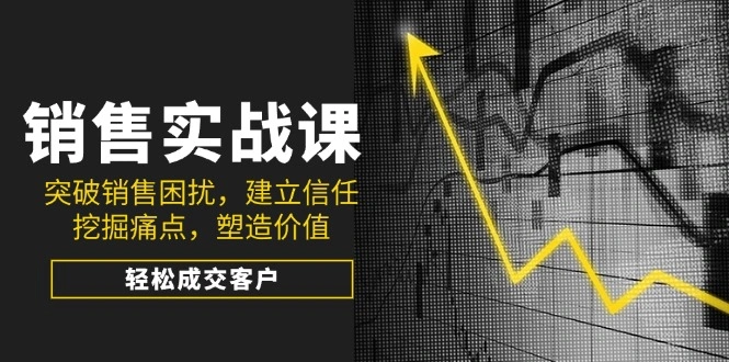 销售实战课，突破销售困扰，建立信任，挖掘痛点，塑造价值，轻松成交客户 - 福利组