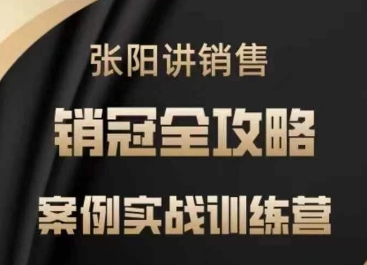 张阳讲销售实战训练营，?案例实战训练，销冠全攻略 - 福利组