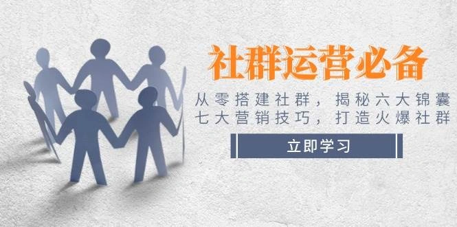 社群运营必备！从零搭建社群，揭秘六大锦囊、七大营销技巧，打造火爆社群 - 福利组