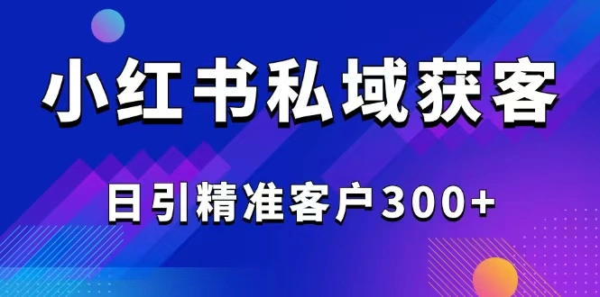 2025最新小红书平台引流获客截流自热玩法讲解，日引精准客户300+ - 福利组