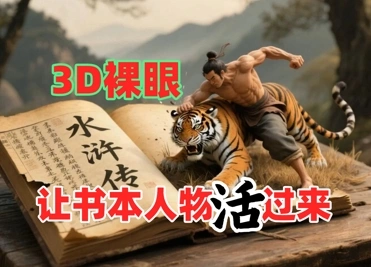 书本人物裸眼3D视频，新的玩法，流量超猛，保姆级教程 - 福利组