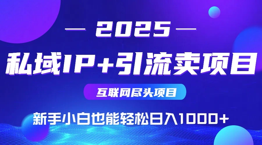 私域IP+卖项目，普通人小白也能轻松实现日入1000+ - 福利组
