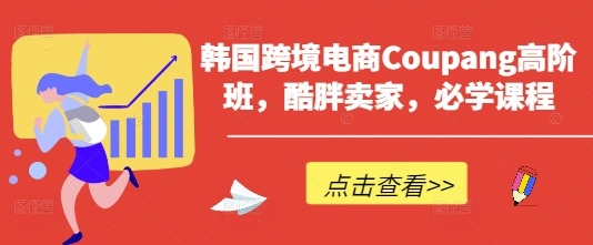韩国跨境电商Coupang高阶班，酷胖卖家，必学课程 - 福利组