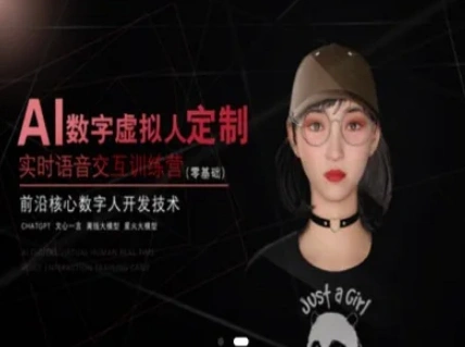 AI数字虚拟人定制，实时语音交互训练营(零基础)，前沿核心数字人开发技术 - 福利组