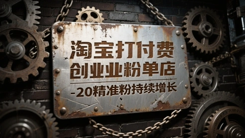 淘宝打付费创业粉单店每天稳定10-20精准粉持续增长【揭秘】 - 福利组