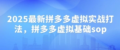2025最新拼多多虚拟实战打法，拼多多虚拟基础sop - 福利组