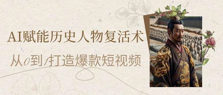 AI赋能历史人物复活术：从0到1打造爆款短视频 - 福利组