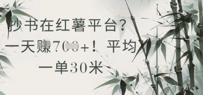 抄书在小红薯平台？平均一单30米，一天收益几张！ - 福利组