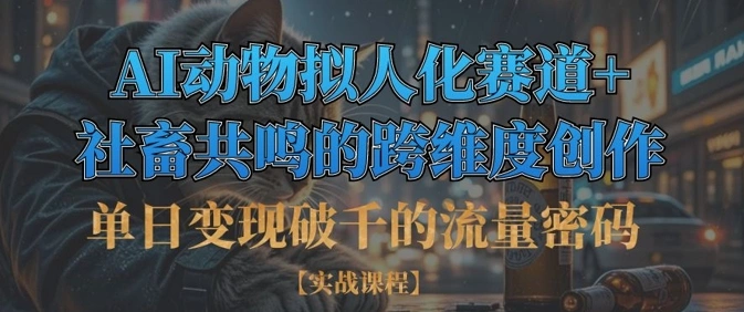 单日变现破千的流量密码，AI动物拟人化赛道+社畜共鸣的跨维度创作 - 福利组