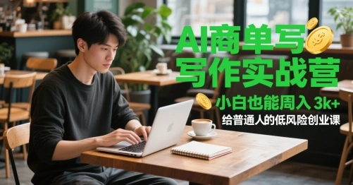 AI商单写作实战营，小白也能周入3k+，给普通人的低风险创业课- 福利组