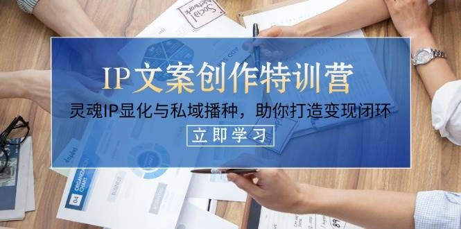 IP文案创作特训营，灵魂IP显化与私域播种，助你打造变现闭环(14节课) - 福利组