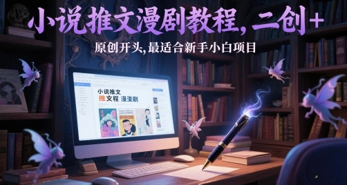 小说推文漫剧教程，二创+原创开头，最适合新手小白项目 - 福利组