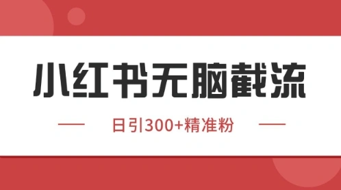 小红书只要你有同行就能获客，独家野路子获客玩法，暴力截流【揭秘】 - 福利组