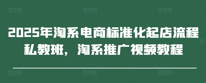 2025年淘系电商标准化起店流程私教班，淘系推广视频教程 - 福利组