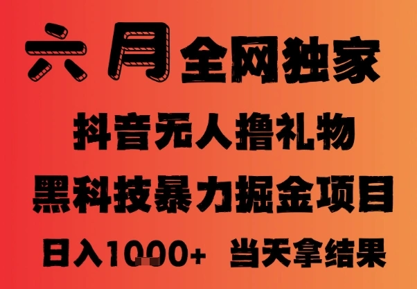 25年6月抖音无人直播最新暴力撸音浪掘金，小白可做，可批量矩阵放大，长期稳定日入1k+【揭秘】- 福利组