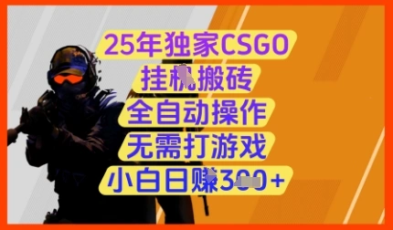 25年独家CSGO挂G搬砖，全自动操作，无需打游戏，小白日入3张+【揭秘】 - 福利组