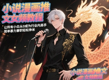 小说漫画推文女频教程，让所有小白从0成为行业内高手，简单暴力兼职轻松挣米 - 福利组