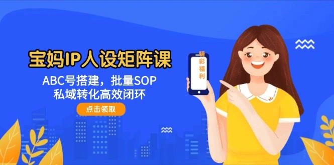 宝妈IP人设矩阵课：ABC号搭建，批量SOP，私域转化高效闭环 - 福利组