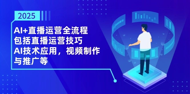 2025AI+直播运营全流程，包括直播运营技巧，AI技术应用，视频制作与推广等- 福利组
