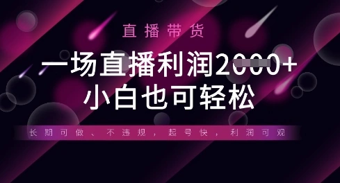 半无人直播带货，一场利润数张，适合所有平台玩法，小白也可轻松 - 福利组