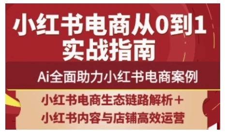 2025小红书电商全链路运营，Ai全面助力小红书电商案例 - 福利组