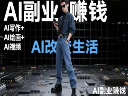 AI改变生活(Ai写作+AI绘画+Ai视频)，AI副业挣钱- 福利组
