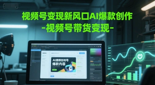 视频号变现新风口AI爆款创作-视频号带货变现 - 福利组