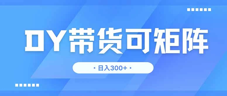 DY带货，日入300＋矩阵无上限 - 福利组