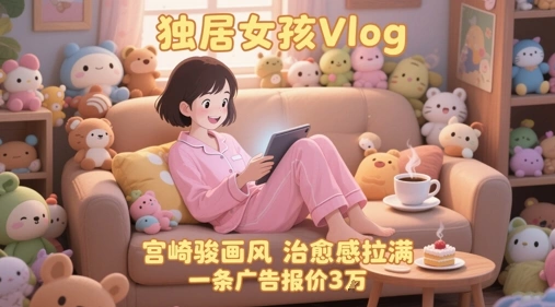 单个账号涨粉71W！用AI制作独居女孩Vlog，宫崎骏画风，治愈感拉满，一条广告报价3W - 福利组