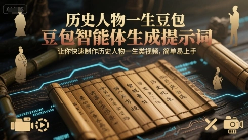 历史人物一生豆包智能体生成提示词，让你快速制作历史人物一生类视频，简单易上手 - 福利组