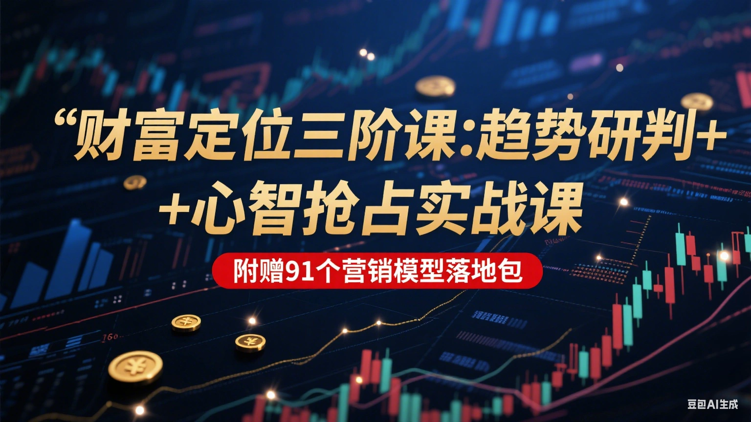 财富定位三阶：趋势研判 + 心智抢占实战课，附赠91个营销模型落地包 - 福利组