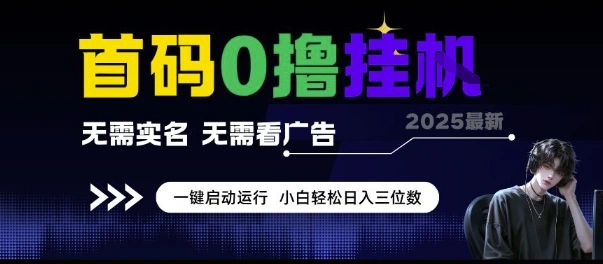 首码0撸挂G项目，无需实名无需看广告 一键启动运行，小白轻松日入三位数【揭秘】 - 福利组