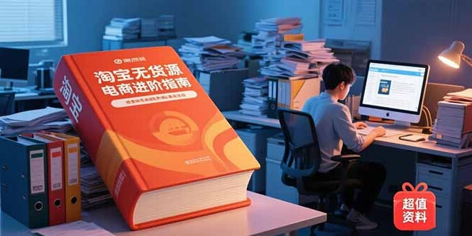淘宝无货源电商进阶指南，包含新人课、进阶课，配套资料，蓝海选品等- 福利组