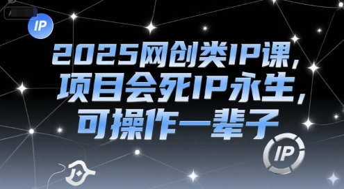 2025网创类IP课，项目会死IP永生，可操作一辈子 - 福利组