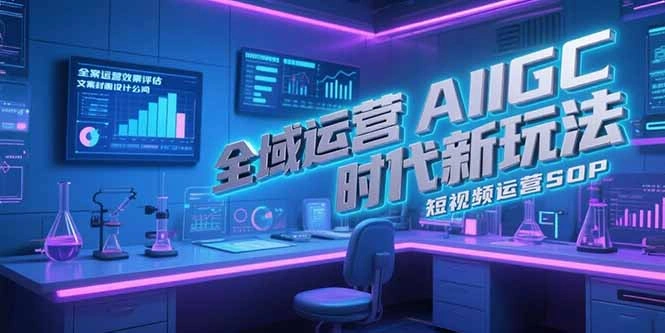 全域运营AIGC时代新玩法，文案封面设计公式，短视频运营SOP- 福利组