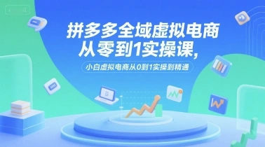 拼多多全域虚拟电商从零到1实操课，小白虚拟电商从0到1实操到精通- 福利组