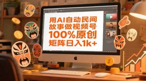 用AI自动民间故事做视频号，100%原创，矩阵日入1k+ - 福利组