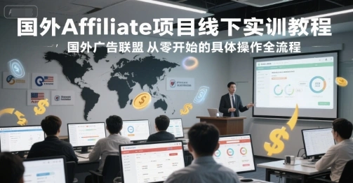 国外Affiliate项目线下实训教程，国外广告联盟从零开始的具体操作全流程 - 福利组